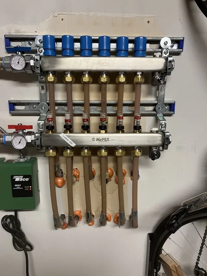 Plumber performing Gas Leak Detection at a residential property in North Londonderry